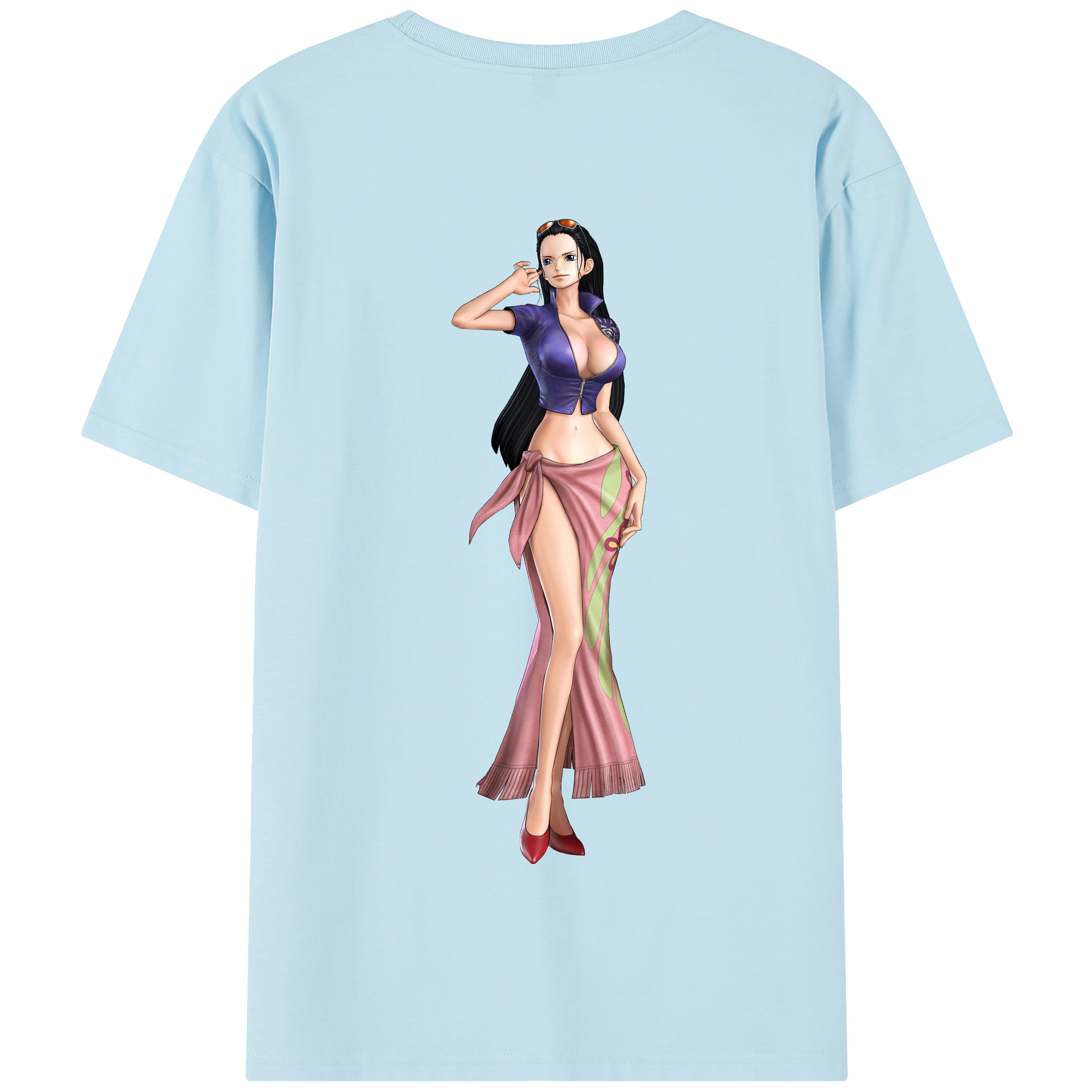 ワンピース ニコ・ロビン ONE PIECE Nico Robin 綿100％半袖Tシャツ（背面プリント）